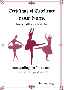 dance award template