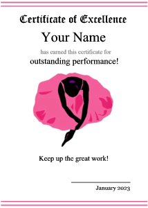 certificate template, ballerina border