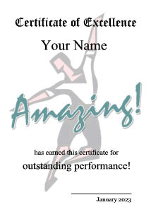 ballet certificate template for boys