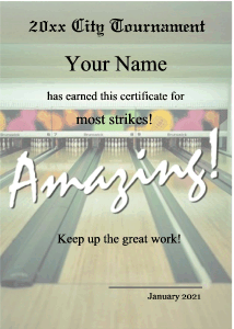 bowling award templates