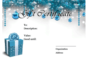 holiday gift certificate template