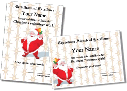 Santa Claus certificate template