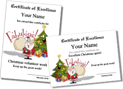 Christmas tree and Santa Claus holiday border