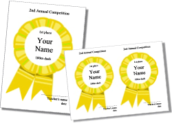 cute award ribbon template