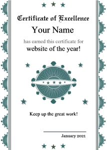 certificate to print