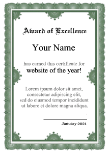 certificate to print