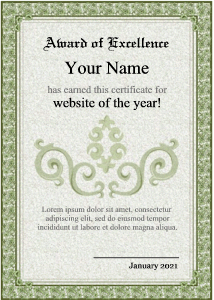 formal certificate border