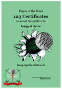 golf certificate for kids