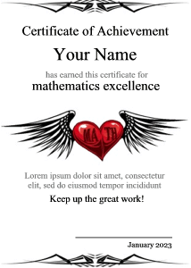 cool certificate template, math award