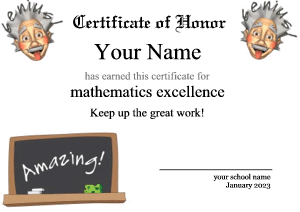 math award template