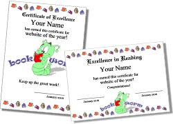 bookworm certificate template