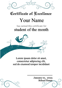 cute certificate template