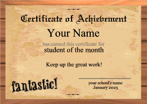 certificate, western, rustic design