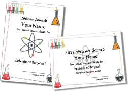 science certificate templates