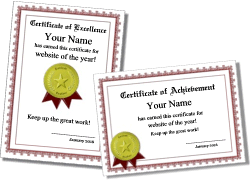 science award template