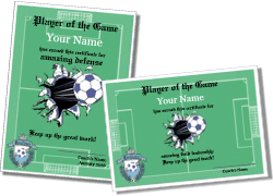 soccer award template