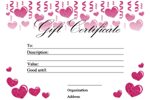 Valentine gift voucher