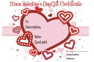 heart border gift certificate