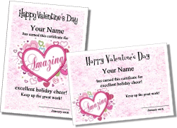 cute heart certificate template